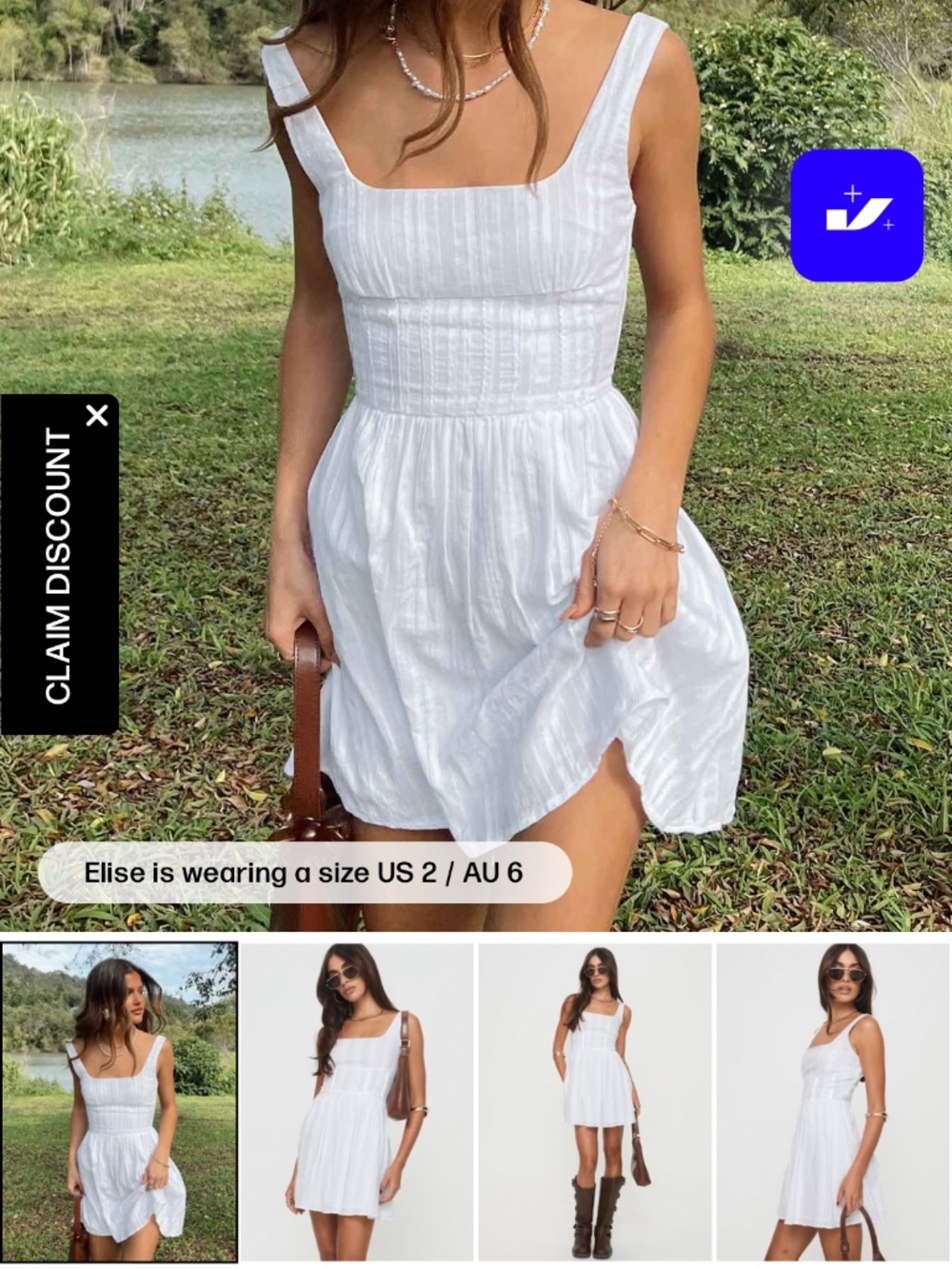 100% organic cotton Princess Polly mini dress.